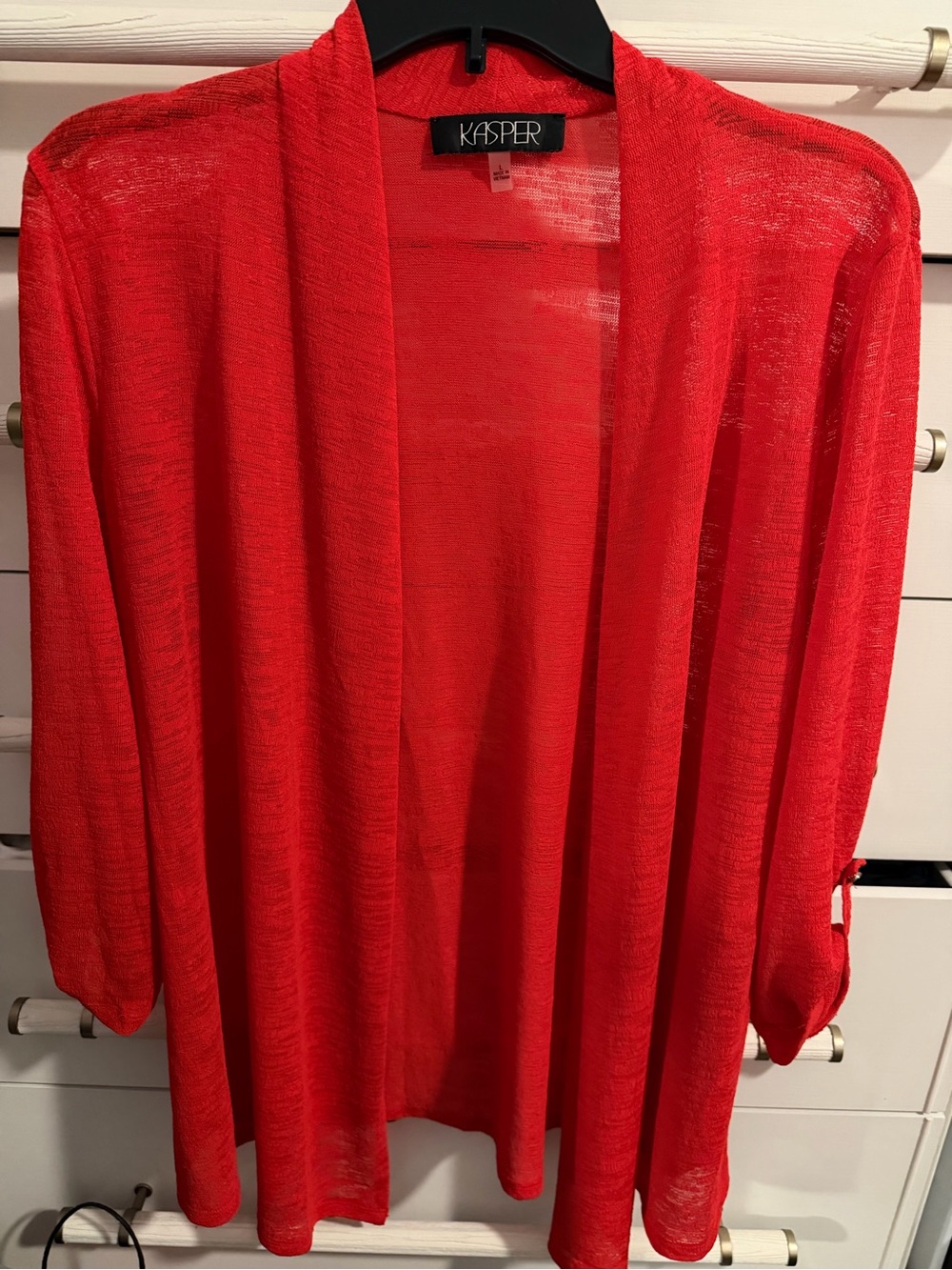 Kasper Orange -Front Lightweight Cardigan